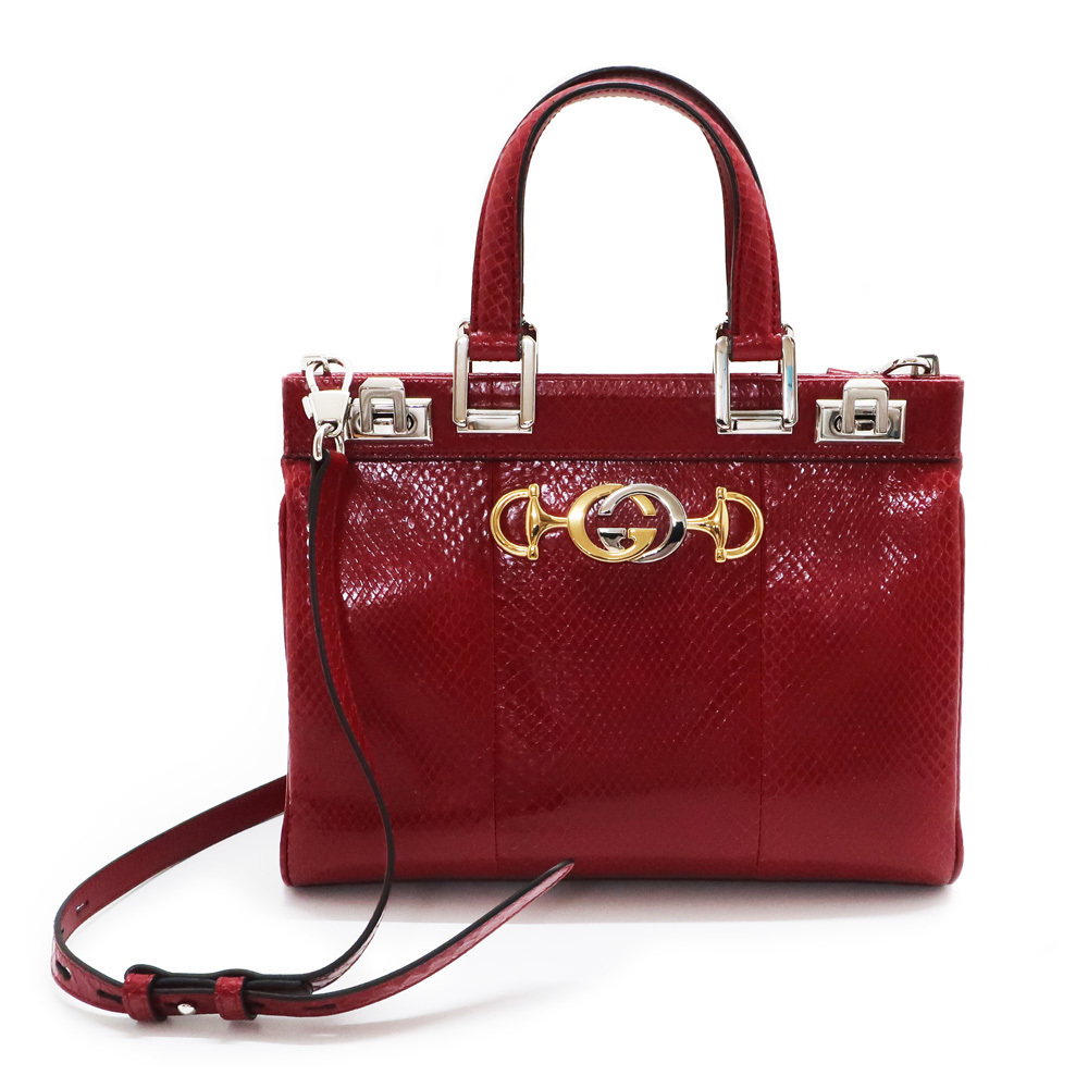 Gucci Zumi Small 2way Bag Python Red - image 1